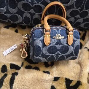 Coach Denim and Tan Mini Bag